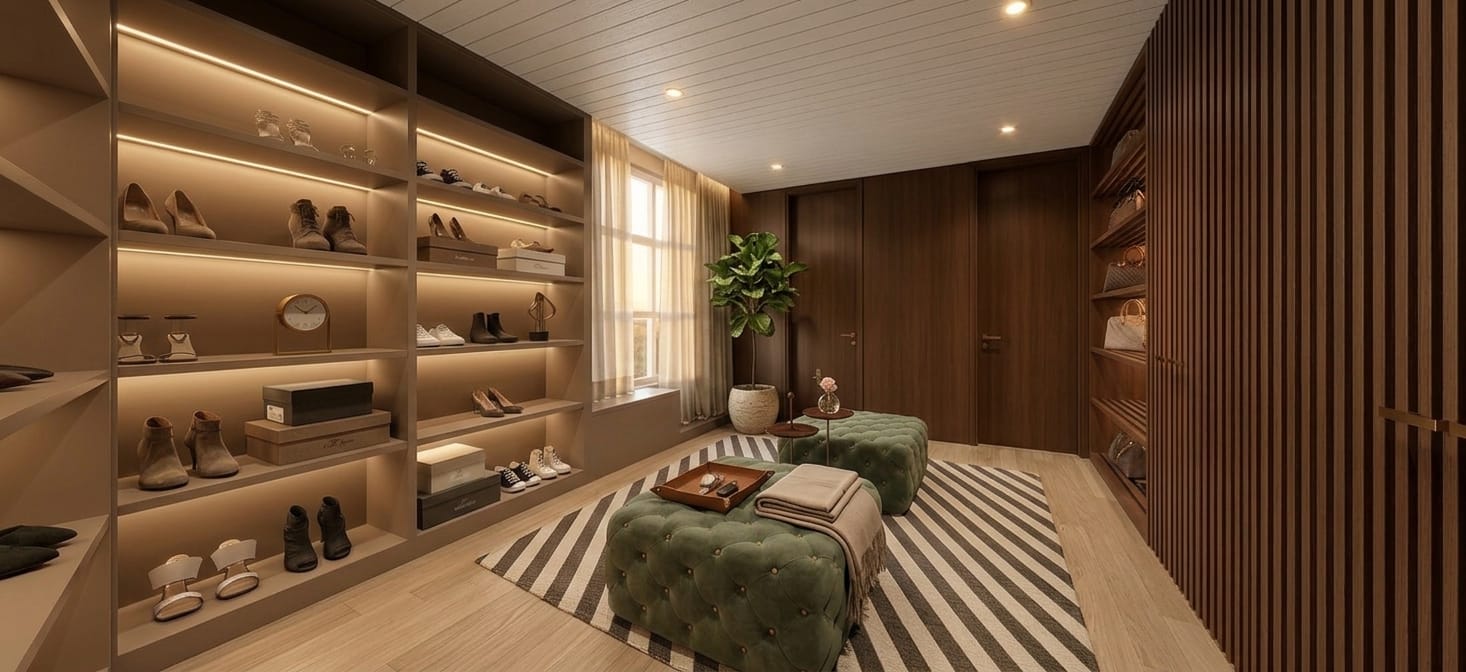 Closet em Madeira — Interiores